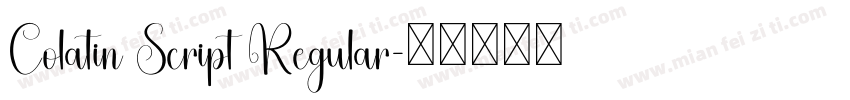 Colatin Script Regular字体转换